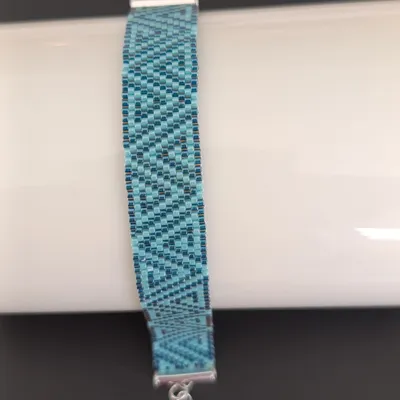 Bracelet fait main en tissage de perles miyuki ajustable 